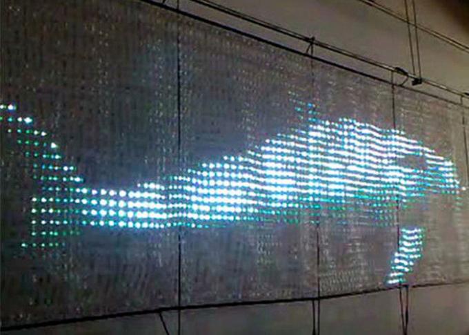 Affichage vidéo mou et flexible d'affichage de rideau en tamis à mailles de la publicité LED P30mm LED